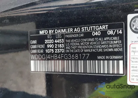 2015 Mercedes-Benz C 250 z USA, uszkodzony, nr VIN WDDGJ4HB4FG368177